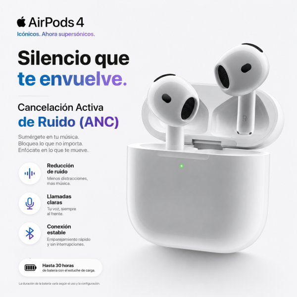 AIRPODS 4 ANC Carga Inalambrica - Maxi Accesorios México