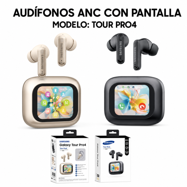Audifonos ANC Con Patalla TOUR PRO4 en México - Maxi Accesorios México