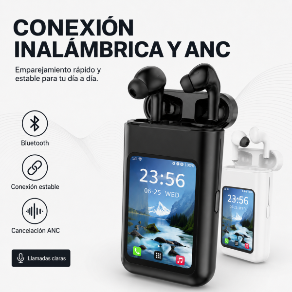 Audifonos ANC Con Powerbank Y Pantalla TF20 - Maxi Accesorios México