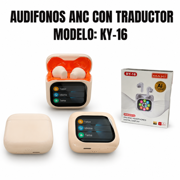 Audifonos ANC Con Traductor KY-16 en México - Maxi Accesorios México