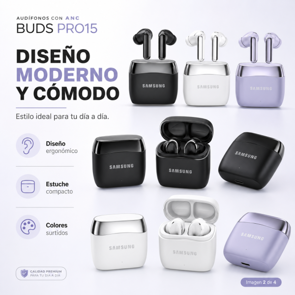 Audifonos Con ANC BUDS PRO15 - Maxi Accesorios México