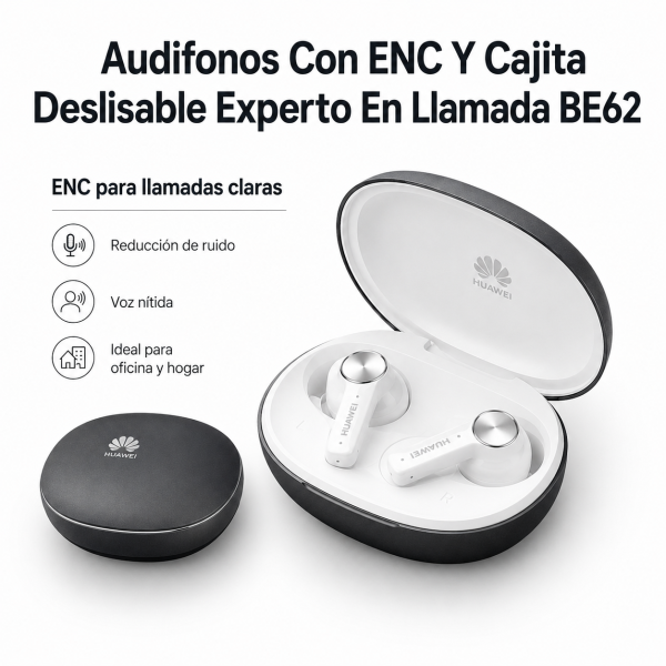 Audifonos Con ENC Y Cajita Deslisable Experto En Llamada BE62 - Maxi Accesorios México