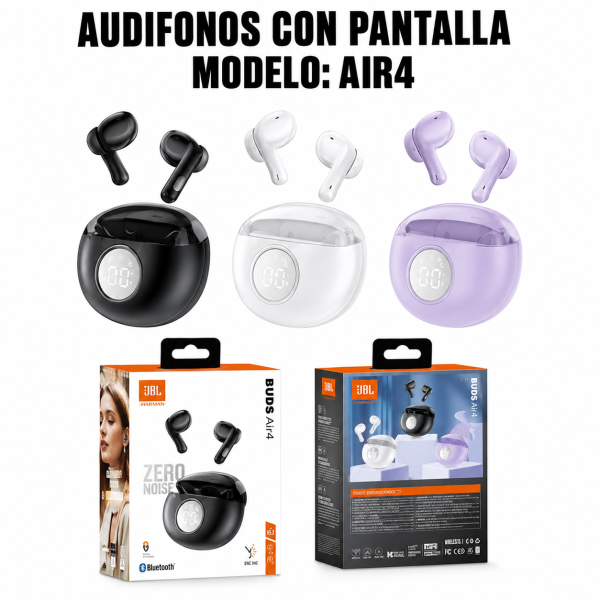 Audifonos Con Pantalla AIR4 en México - Maxi Accesorios México
