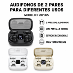 Audifonos De 2 Pares Para Diferentes Usos F20PLUS - Maxi Accesorios México
