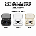 Audifonos De 2 Pares Para Diferentes Usos F20PLUS - Maxi Accesorios México