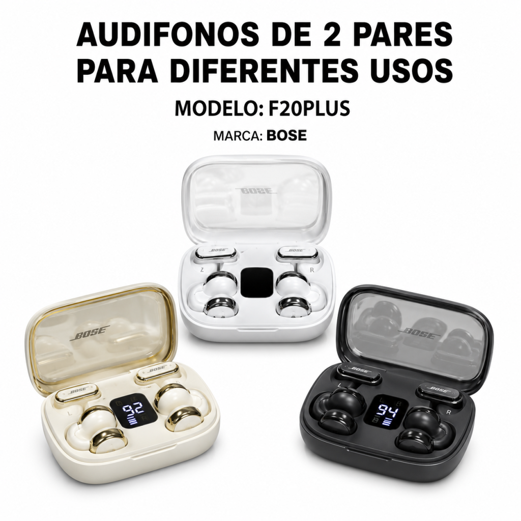 Audifonos De 2 Pares Para Diferentes Usos F20PLUS en México - Maxi Accesorios México