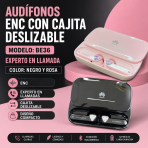 Audifonos ENC Con Cajita Deslizable Experto En Llamada BE36 - Maxi Accesorios México