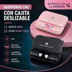 Audifonos ENC Con Cajita Deslizable Experto En Llamada BE36 - Maxi Accesorios México