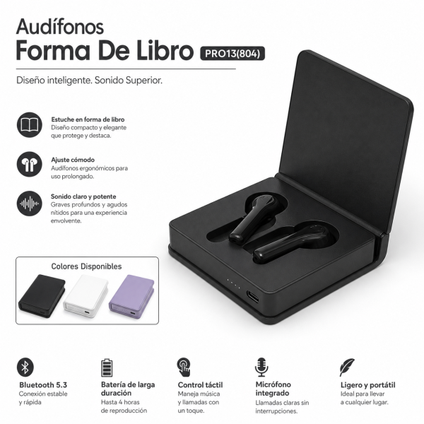 Audifonos Forma De Libro PRO13(804) - Maxi Accesorios México