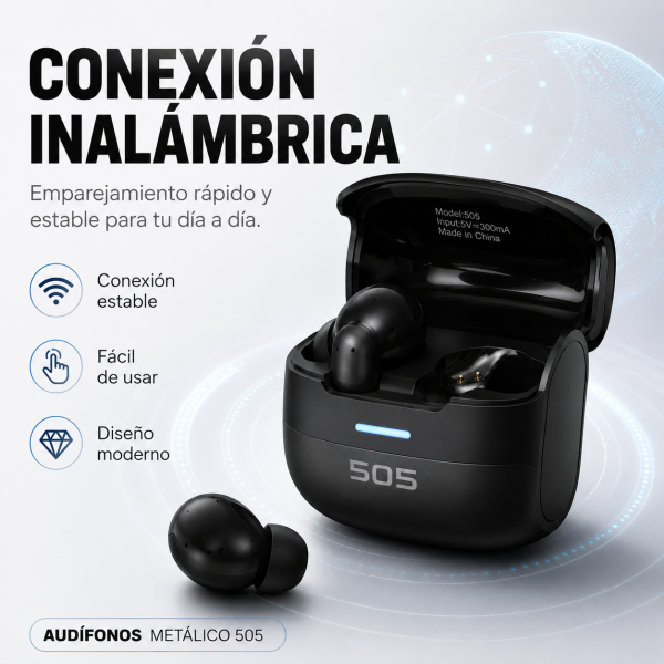 Audifonos Metalico 505 - Maxi Accesorios México