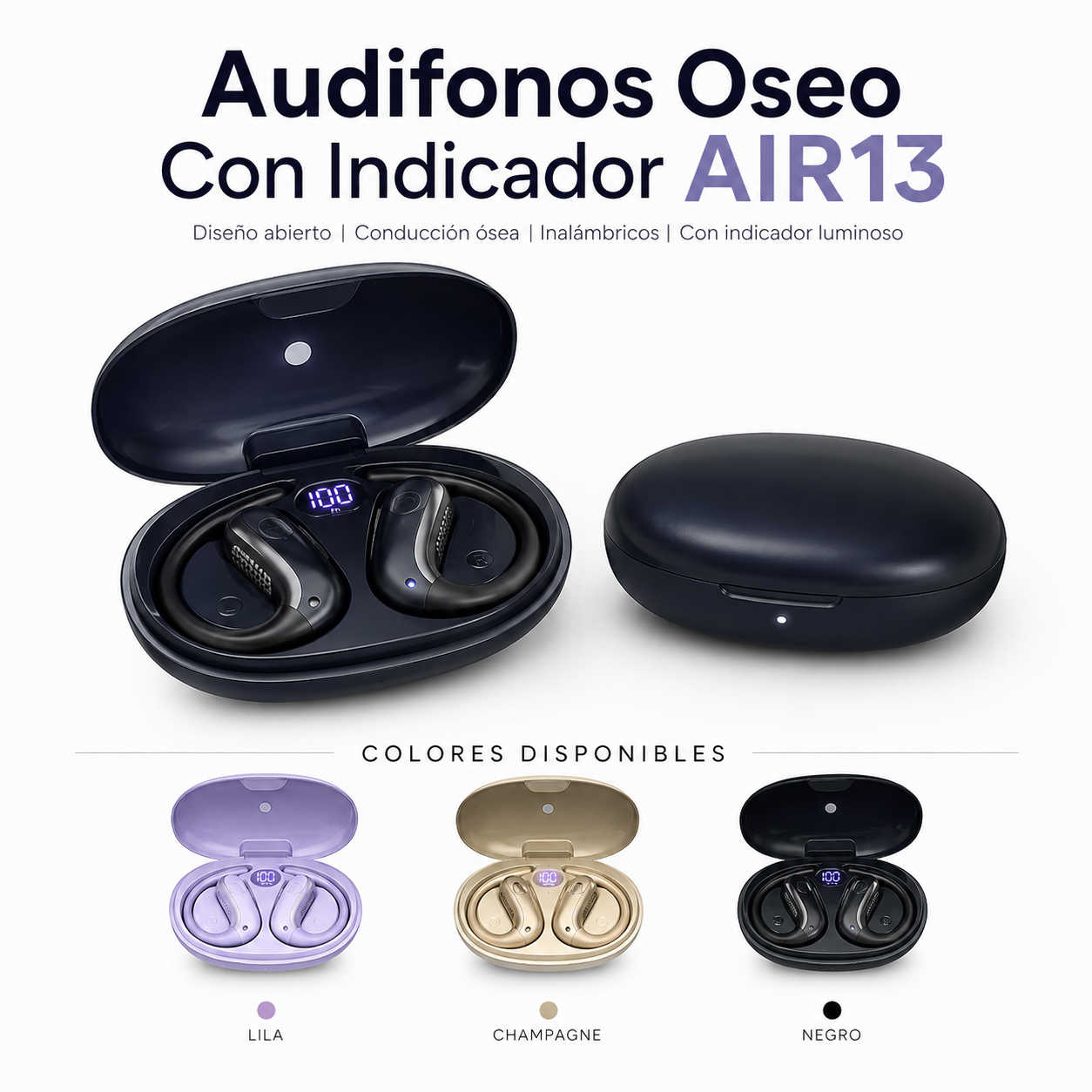 Audifonos Oseo Con Indicador AIR13 Audifonos Oseo Con Indicador AIR13 en México - Maxi Accesorios México