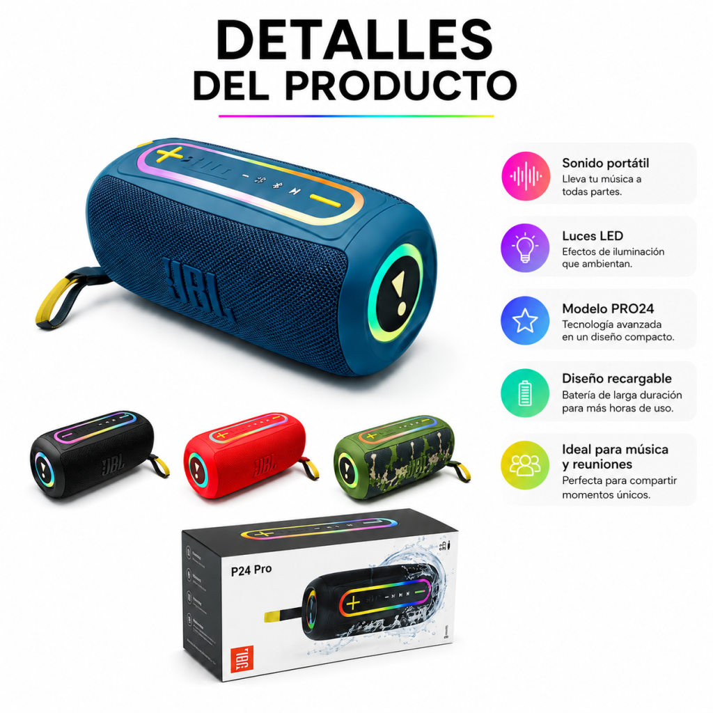 Bocina JBL LED PRO24 - Maxi Accesorios México
