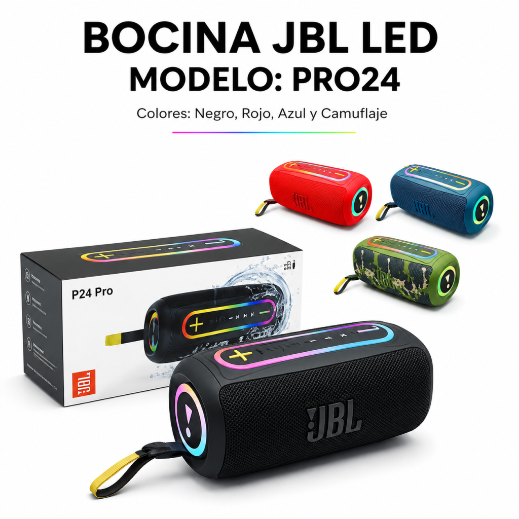 Bocina JBL LED PRO24 en México - Maxi Accesorios México
