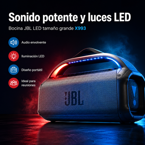 Bocina JBL LED tamaño grande X993 - Maxi Accesorios México