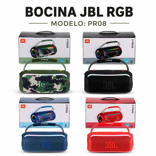 Bocina JBL RGB PRO8 en México - Maxi Accesorios México
