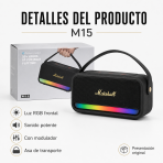 Bocina Marshall RGB sonido potente con modulador M15 - Maxi Accesorios México
