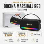 Bocina Marshall RGB sonido potente con modulador M15 - Maxi Accesorios México
