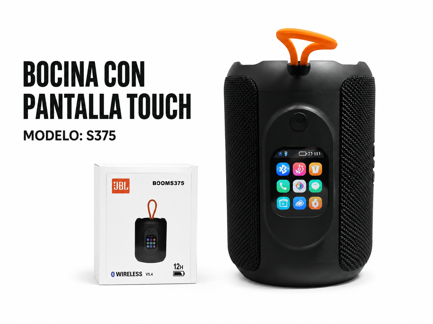 Bocina con pantalla touch S375 en México - Maxi Accesorios México