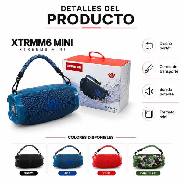 Bocina mini XTREEM6 MINI - Maxi Accesorios México