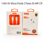 Cable De Silicon Prende 2 Puntas De 66W C30 en México - Maxi Accesorios México