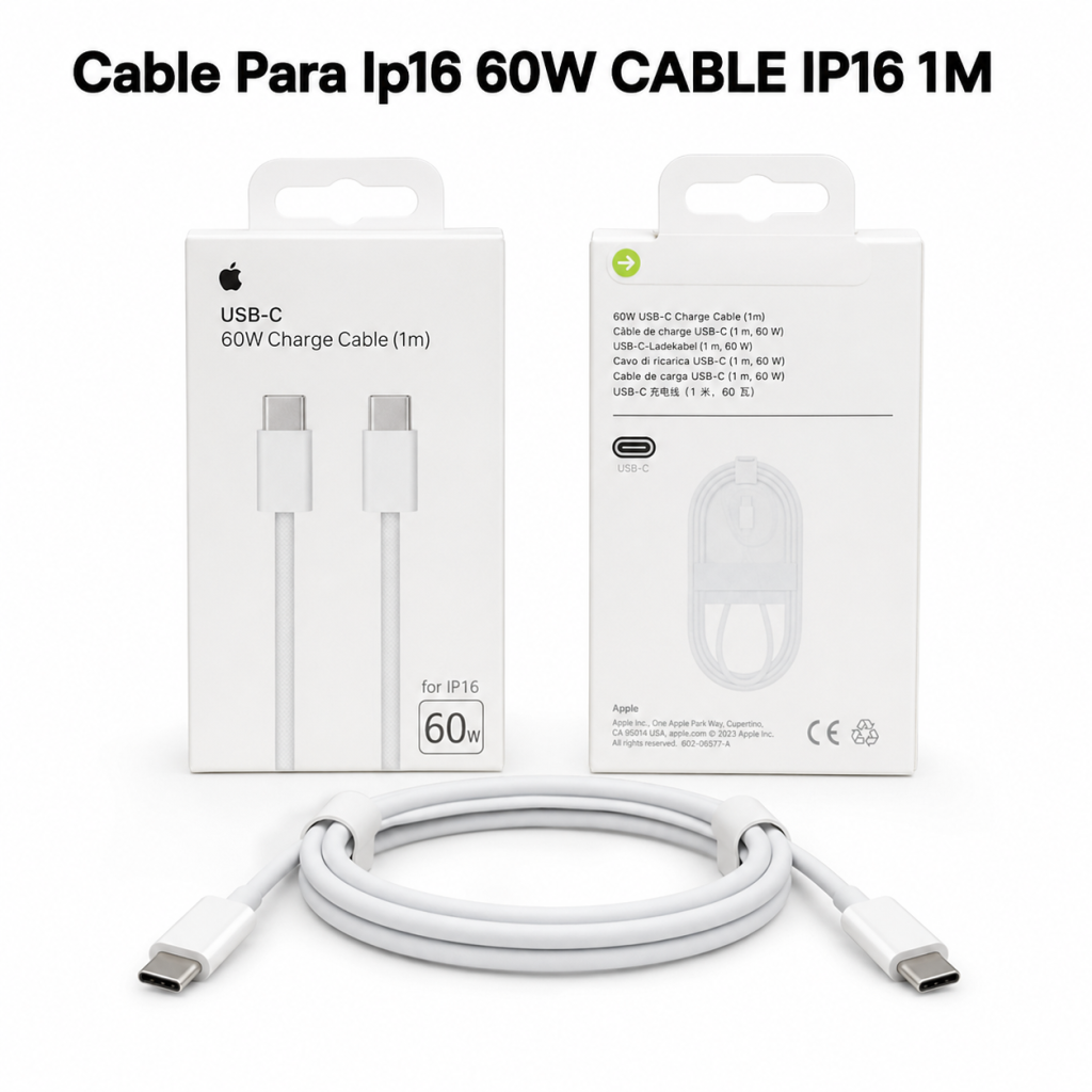 Cable Para Ip16 60W CABLE IP16 1M en México - Maxi Accesorios México