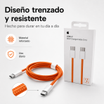 Cable Trenzado De 60W CABLE IP17 1M - Maxi Accesorios México