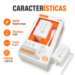 Cargador 66W Marca MAXI Supercarga Cac V20 - Maxi Accesorios México