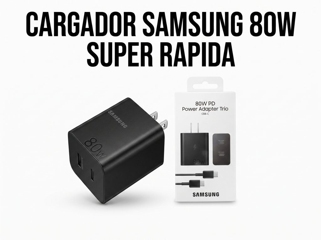 Cargador SAMSUNG 80W De 2 Salidas Super Rapida CAR SAM 80W en México - Maxi Accesorios México