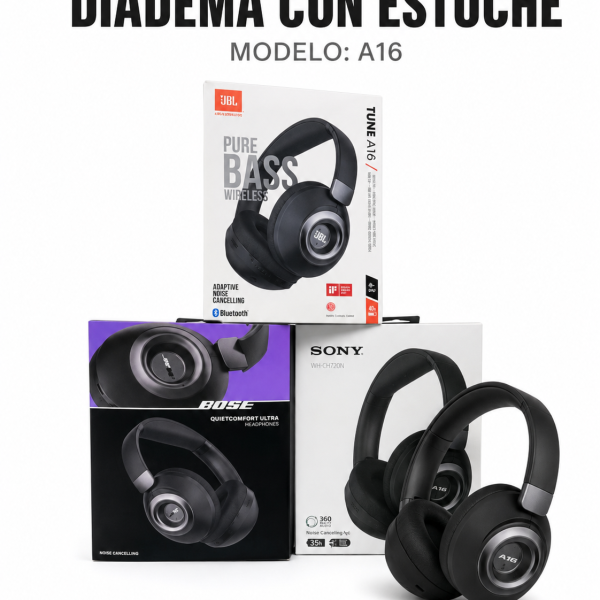 Diadema Con Estuche A16 en México - Maxi Accesorios México