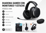 Diadema Gamer Con Monitoreo Y Estuche 969 - Maxi Accesorios México