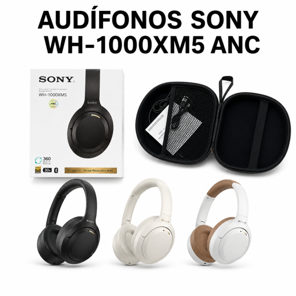 Diadema SONY Con Estuche Y ANC XM5 en México - Maxi Accesorios México