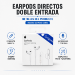 Earpods Directos Doble Entrada EARPODS DOBLE - Maxi Accesorios México