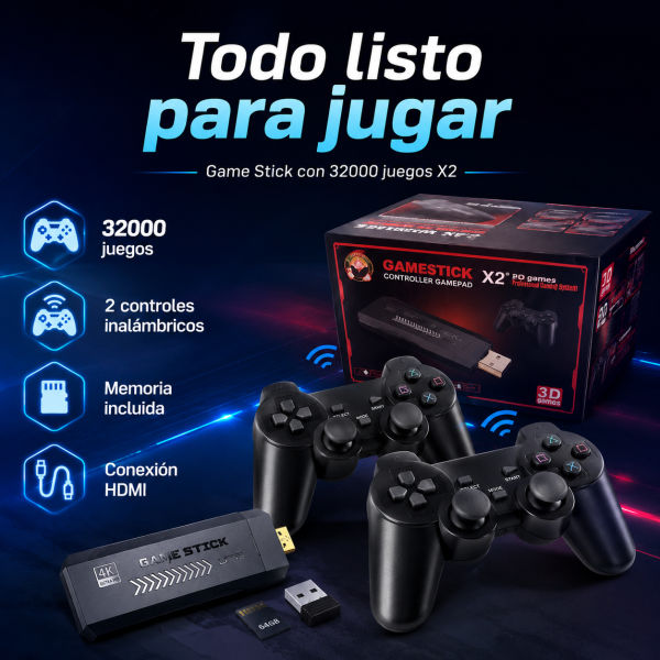 Game Stick con 32000 juegos X2 - Maxi Accesorios México