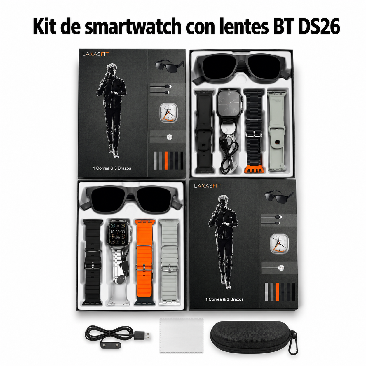 Kit de smartwatch con lentes BT DS26 en México - Maxi Accesorios México