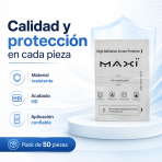 Paquete micas de hidrogel tipo HD con 50 piezas MICA HD - Maxi Accesorios México