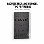 Paquete micas de hidrogel tipo privacidad con 50 piezas MICA… - Maxi Accesorios México