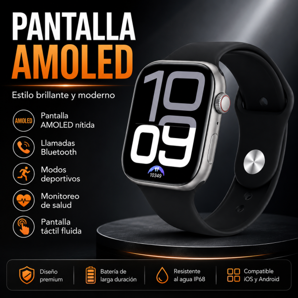 Smartwatch Serie 10 AMOLED HK10 PRO MAX+ - Maxi Accesorios México