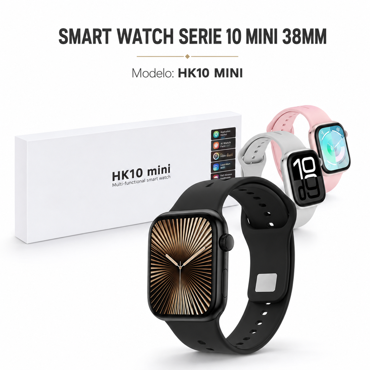 Smartwatch Serie 10 Mini 38mm HK10 MINI Smartwatch Serie 10 Mini 38mm HK10 MINI en México - Maxi Accesorios México