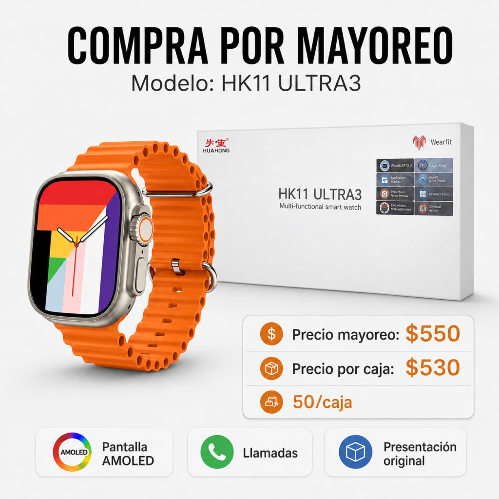 Smartwatch Serie 11 Ultra HK11 ULTRA3 - Maxi Accesorios México