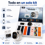 Smartwatch con audífonos de pantalla y 9 correas H500 - Maxi Accesorios México