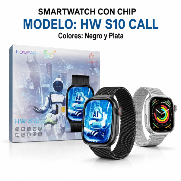 Smartwatch con chip HW S10 CALL en México - Maxi Accesorios México