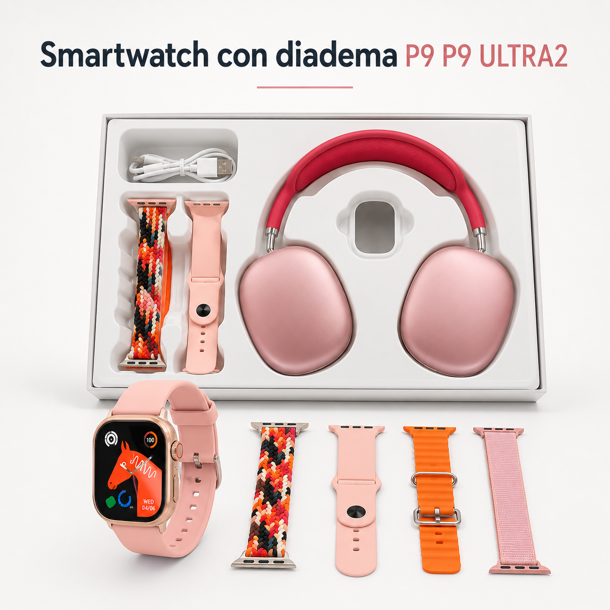 Smartwatch con diadema P9 P9 ULTRA2 Smartwatch con diadema P9 P9 ULTRA2 en México - Maxi Accesorios México