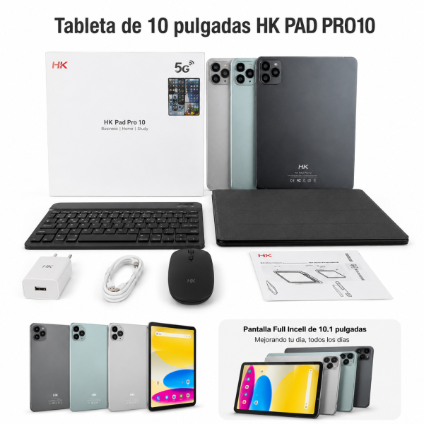 Tableta de 10 pulgadas HK PAD PRO10 en México - Maxi Accesorios México