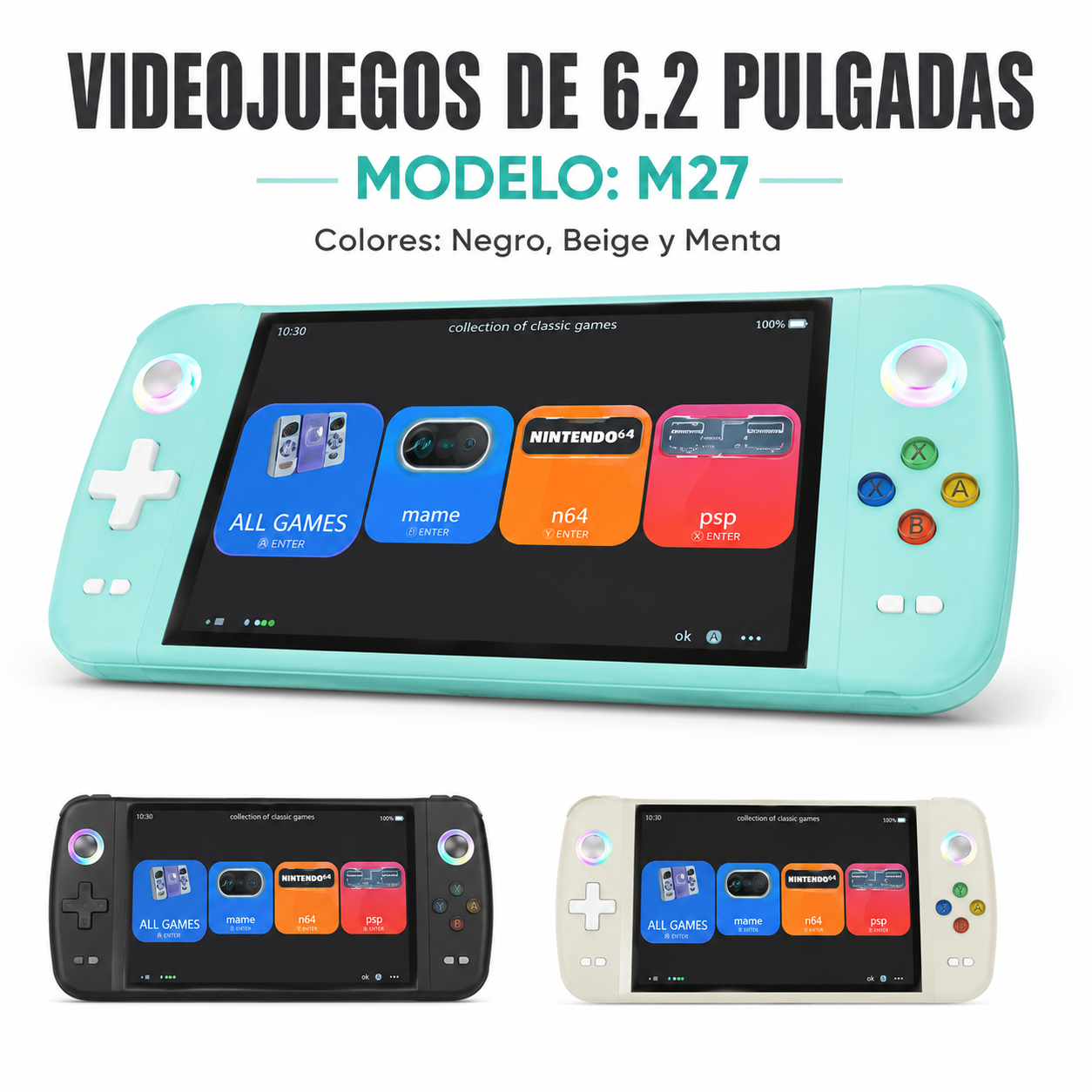 Videojuego de 6.2 pulgadas M27 Videojuego de 6.2 pulgadas M27 en México - Maxi Accesorios México