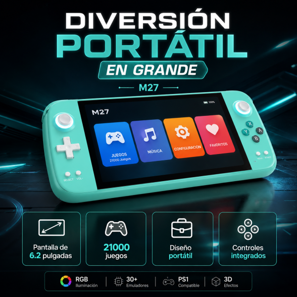 Videojuego de 6.2 pulgadas con 21000 juegos M27 - Maxi Accesorios México