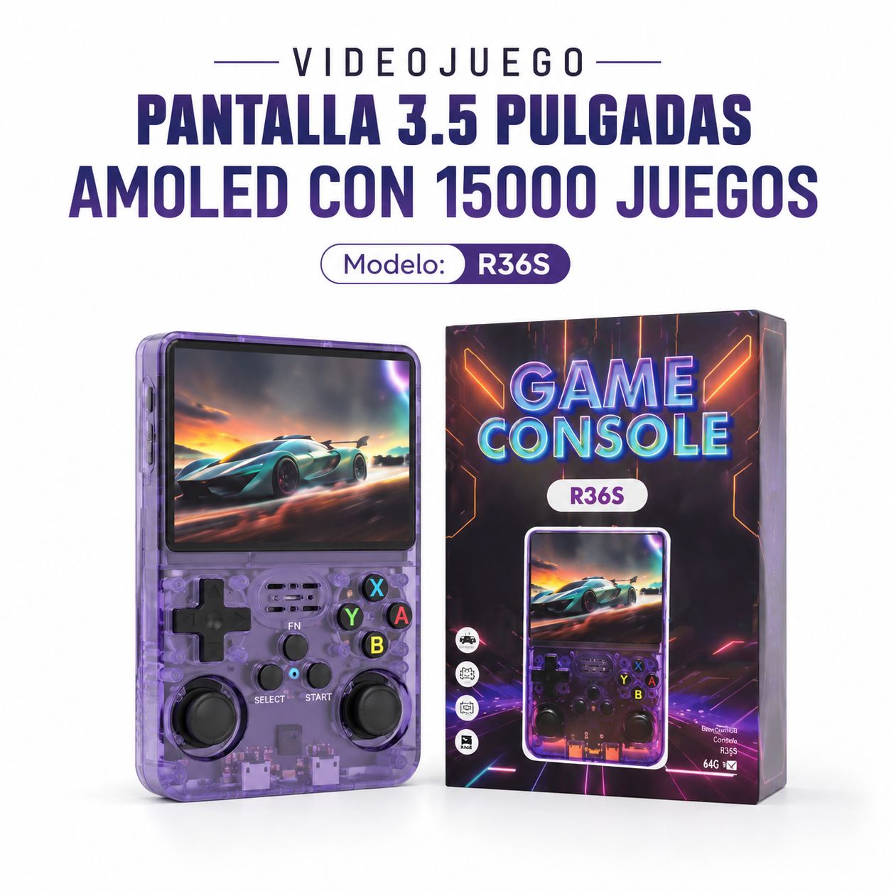 Videojuego pantalla 3.5 pulgadas AMOLED con 15000 juegos R36S Videojuego pantalla 3.5 pulgadas AMOLED con 15000 juegos R36S en… - Maxi Accesorios México