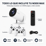 Videojuego proyector con 20000 juegos y redes sociales M300 MAX - Maxi Accesorios México