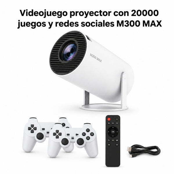 Videojuego proyector con 20000 juegos y redes sociales M300 MAX en… - Maxi Accesorios México