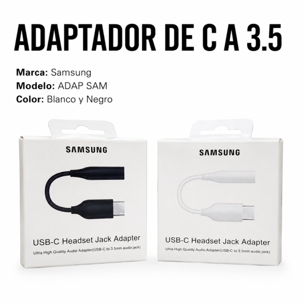 Adaptador Tipo C a 3.5 mm – ADAPSAM en México - Maxi Accesorios México
