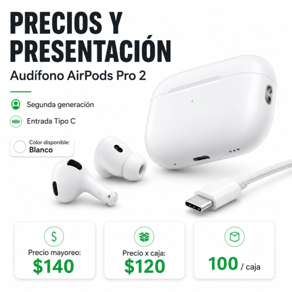 AirPods Pro segunda generación – AIRPOD PRO 2 - Maxi Accesorios México
